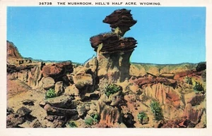 The Mushroom, Hell's Half Acre, Wyoming Vintage PC - Picture 1 of 2