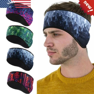 Mens Women Winter Ear Warmers Ear Muffs Fleece Head Band Running Ski Headbands - Picture 1 of 26