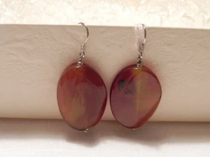 CREAZIONI - Orecchini in argento e agata marrone - fatti a mano - BIJOUX - Foto 1 di 1