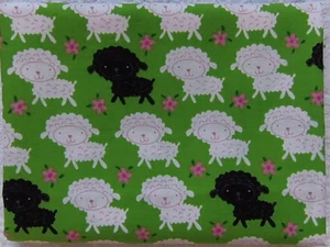 RARO Y FUERA DE STOCK Alta Moda Reproducción Vintage OVEJAS BLANCAS Y NEGRAS *100% Algodón FQ* - Imagen 1 de 2