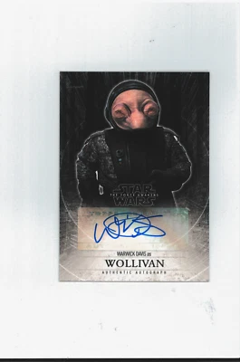 HARRY POTTER GRIPHOOK Warwick Davis Autograph Topps Star Wars Auto Force Awakens - Image 1 of 2