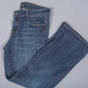 Kut From The Kloth Jeans Actual Size 35x30.5 Straight Leg Hemmed Blue Denim - Picture 1 of 13