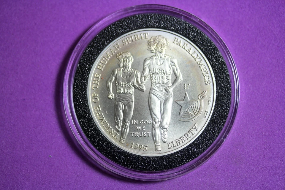 ESTATE FIND 1995 D Atlanta Paralympics Silver Dollar #M7840 - Image 1 of 2