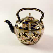 Antique Royal Crown Derby Old Imari  miniature Teapot