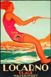 Suisse Vintage Voyage Locarno Rare Art Mural Neuf Décoration Maison - AFFICHE 20x30 - Photo 1 sur 4