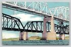 Postcard Hickman Lockhart Memorial Bridge N & C Railroad Crossing Kentucky Lake