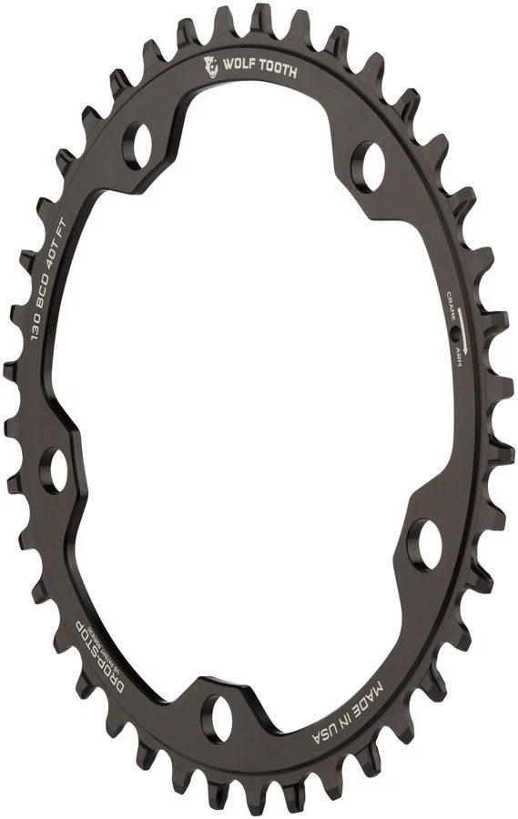 Wolf Tooth 38T Drop-Stop Alloy Chainring 130BCD for 10-12 Speed Gravel & - Image 1 of 2