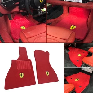 RHD Floor Mats For Ferrari 296 F171 2021-25 Red Tailored Carpets With Emblem - Picture 1 of 5