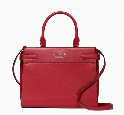 kate spade Staci Medium Satchel  WKRU6951 Saffiano Leather In Red Curran - Image 1 of 4