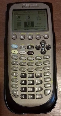 T1-89 Titanium Calculator With Cover - Black & Gray - Great Condition - Image 1 of 4
