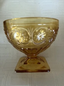 8 Vintage Depression Era Indiana Glass Amber Daisy 3 1/2" Sherbets VGC - Picture 1 of 5