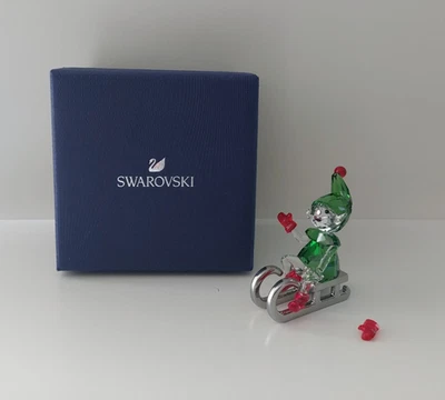 Swarovski Figur Santa`s Elf Schlitten Weihnachtself 5533947 Advent leicht defekt - Bild 1 von 4