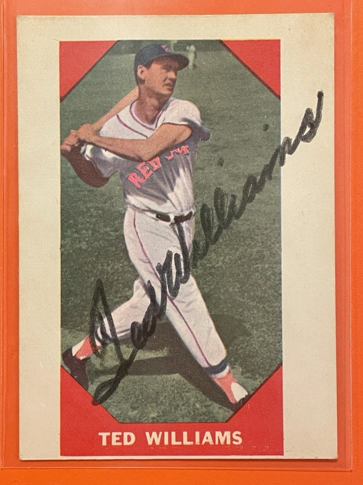 Tarjeta coleccionable Fleer Ted Williams 1960 autografiada rara automática no autenticada Foto 1 de 2