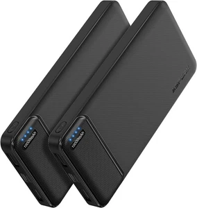 AsperX 2-Pack 10000mAh Uscita USB C Caricatore Portatile Power Bank Ricarica Rapida, - Foto 1 di 7