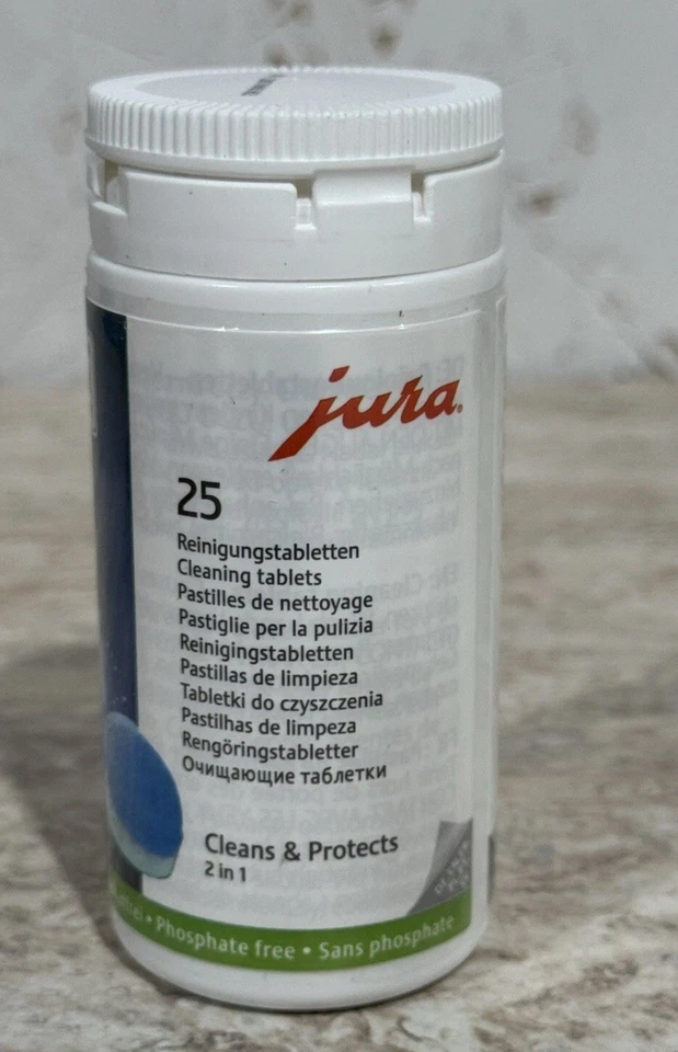 JURA-CAPRESSO Jura 2-Phase Cleaning Tablets for Fully Automatic Coffee Machines 25 Count NEW