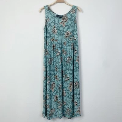 Vestido midi floral Molly Malloy vintage turquesa Cottagecore Grannycore pequeño Foto 1 de 4