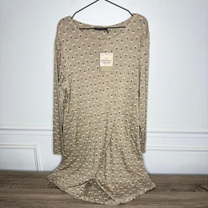 Vestido túnica floral Gudrun Sjoden Sigrid talla XL botón delantero manga larga nuevo con etiquetas - Imagen 1 de 13