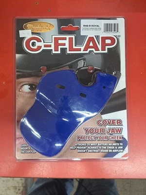 Protección de casco facial Markwort con solapa en C, azul real, bateadores diestros, ¡nuevo! Foto 1 de 2