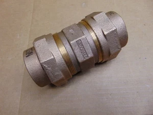 2” McDonald Brass Straight Coupling Compression Fitting to PVC Threaded - Picture 1 of 7