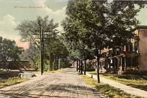 Vintage Postcard Mill Street Canajoharie New York NY Rare View - Picture 1 of 2