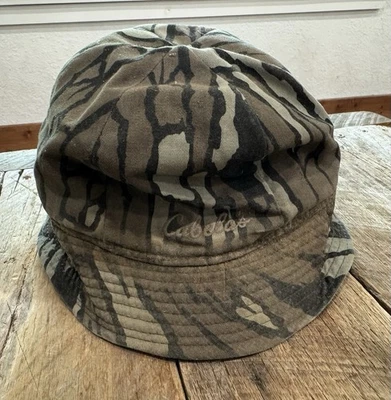 Reversible Vintage Años 80 Pato Camuflaje Caza Pesca Ejército Militar Cubo Sombrero Retro Foto 1 de 4