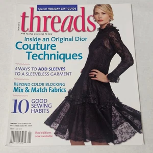 Threads Magazine January 2013 Number 164 Couture Techniques - Picture 1 of 4