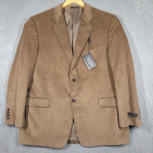 Adolfo Sport Coat Men's 46R Tan Corduroy 2-Button Vented Blazer Jacket NEW $69 - Picture 1 of 13