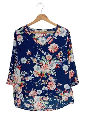 SELECTED TOUCH Blusa de manga larga Mujeres Blusa Talla EU 40 azul-rojo-verde - Imagen 1 de 4