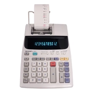 Sharp EL-1801V 12-Digit Printing Calculator - Imagen 1 de 8