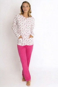 Pigiama donna aperto in jersey di cotone Silvia 45026 - Imagen 1 de 2