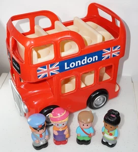 ELC Happyland Double Decker Red London Bus Playset With Toy Play Figures Sounds - Picture 1 of 12