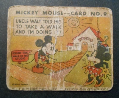 1935 Mickey Mouse Gum #9  POOR - Image 1 of 2