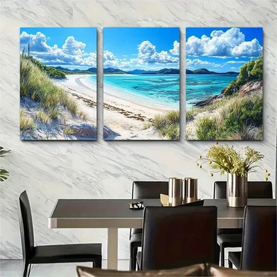 3pcs  Whitsunday Art Australian Travel  Wall Art Canvas  Unframed/Framed - Image 1 of 4