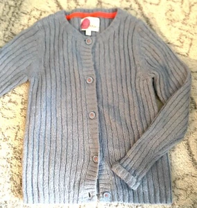 Mini Boden weicher blau grauer Pullover Strickjacke Mädchen 6 7 6-7 neu ohne Etikett neu - Bild 1 von 2