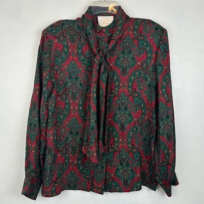 Blusa Country Sophisticates By Pendleton Top Mujer 8 De Colección Secretaria Chic Y2K Foto 1 de 4