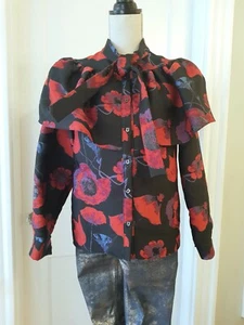 $ 1.4K OSMAN Cinda Hemd/Jacke mit Blumenbrokat, UK 6, US 2 (fällt groß aus) - Bild 1 von 24