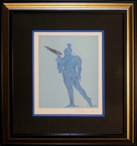 Peter Max "Circus Performer with Bird" Signed & Numbered Framed Lithograph Art - Picture 1 of 4