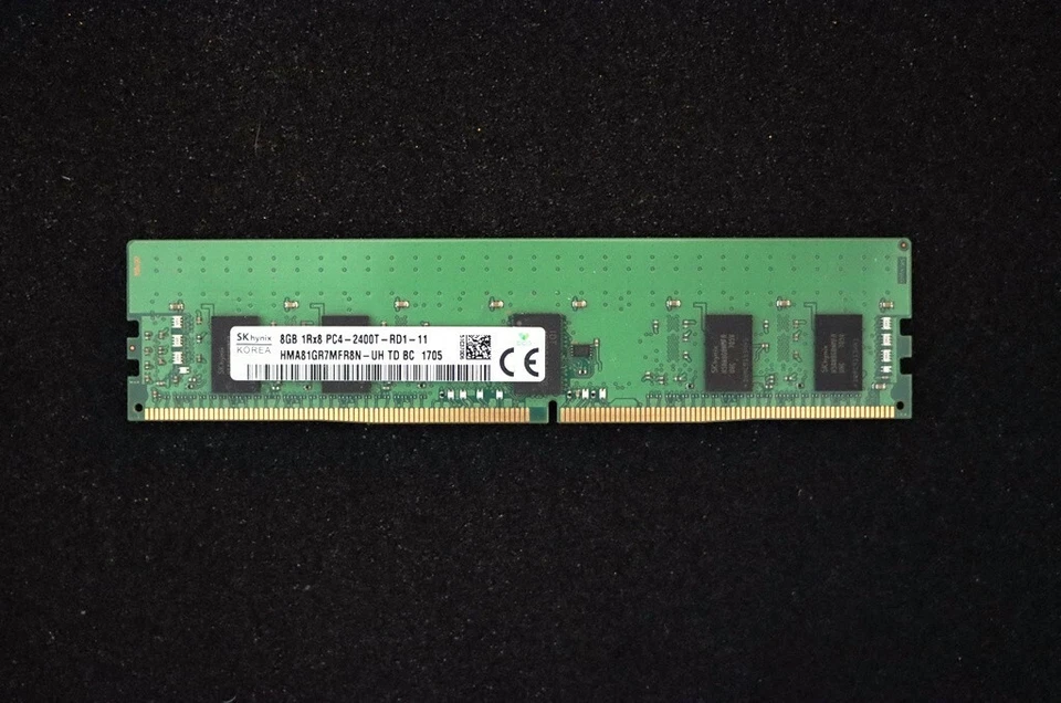 Hynix HMA81GR7MFR8N-UH Server RAM 8 GB (1x8 PC4-2400T-RD1-11 CL17 #7356 - Immagine 1 di 1