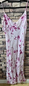 DOROTHY PERKINS SIZE 14 FLORAL BIAS CUT MAXI Y2K FAIRYCORE DRESS - Picture 1 of 5