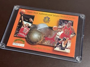 1993 Upper Deck Authenticated Salutes Michael Jordan Bulls LE Card #08913/10.000 - Bild 1 von 6