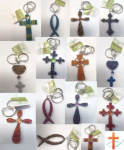 LLAVEROS BEADWORX CRUZ CONTEMPO CORAZÓN DE PEZ RELIGIOSO ICTYS LLAVERO REGALO - Imagen 1 de 29