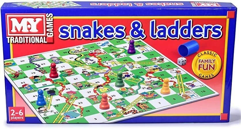 Snakes & Ladders Board Game Traditional Children Games X 1 Gift UK SELLER