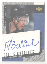 PETER BONDRA 2000-01 Upper Deck Legends NHL Epic Signatures autographed card PBo