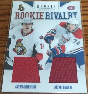 2011-12 Panini Rookie Anthology Rookie Rivalry Dual Jerseys C.Greening/A.Emelin