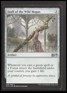 Tarjeta CB-1-3-B-16 Staff of the Wild Magus 236 Uncommon Magic The Gathering 2015 (M15) - Imagen 1 de 7