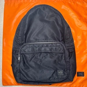 PORTER Yoshida & Co. Tanker Round Daypack Backpack Black Nylon - Picture 1 of 11