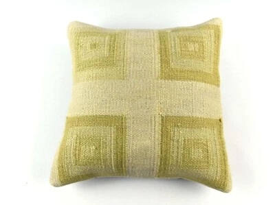 18"x18" Kilim Pillow Cover  Handmade Turkish Vintage Cushion Tribal Lumbar 4626 - Image 1 of 4