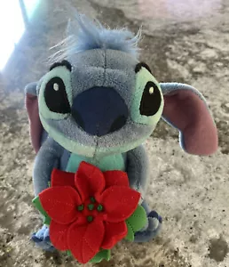 Disney Store Lilo and Stitch Weihnachtsstern Mini-Sitzsack Plüschtier 6" - Bild 1 von 3