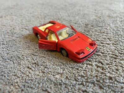 Vintage 1984 Ferrari Testarossa Car Toy Tilt Light Red SS-913 Licensed Pull Back - Image 1 of 4