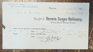 1901 Billhead Boston Massachusetts Revere Sugar Refinery - Picture 1 of 1